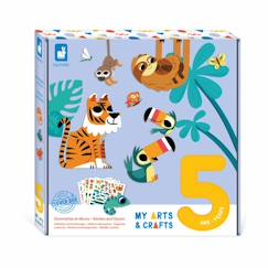 Janod - My Arts & Crafts - Gommettes Et Décors 5 Tableaux - Kit Loisir Créatif Enfant - Dès 5 ans  - vertbaudet enfant