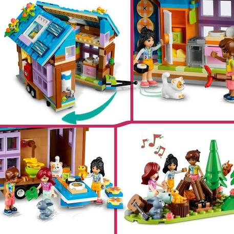 LEGO® Friends 41735 La Mini Maison Mobile, Jeu Camping avec Voiture Jouet, et Mini-Poupées BLANC 3 - vertbaudet enfant 