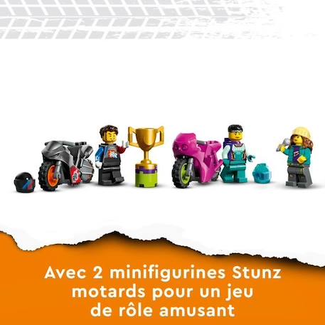 LEGO® City Stuntz 60361 Le Défi Ultime des Motards Cascadeurs, Jouet Motos pour 1 ou 2 Joueurs BLEU 3 - vertbaudet enfant 