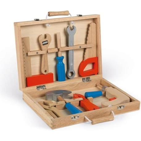 Boite à outils Brico'Kids - JANOD - Dès 3 ans - Bois hévéa BEIGE 1 - vertbaudet enfant 