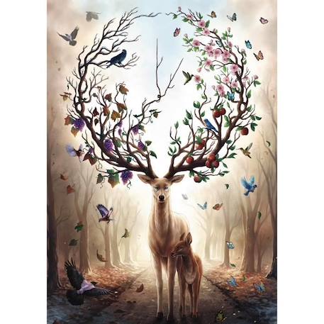 Puzzle Classique Adultes - Ravensburger - Cerf fantastique - 1000 pièces - 70x50cm MARRON 3 - vertbaudet enfant 