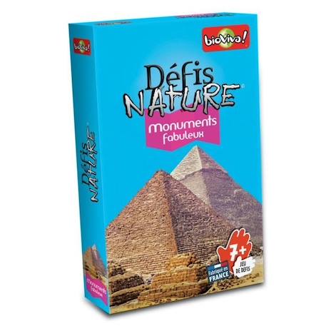 Bioviva - Défis Nature - Monuments fabuleux - Carte de jeu pour enfant de 7 ans et plus BLEU 1 - vertbaudet enfant 