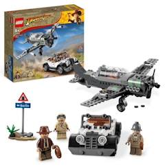 Jouet-Jeux d'imagination-Jeux de construction-LEGO® Indiana Jones 77012 La Poursuite en Avion de Combat, Jouet avec Maquette Avion et Voiture