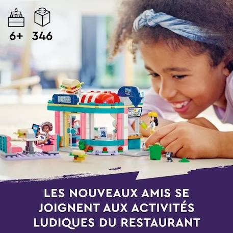 LEGO® Friends 41728 Le Snack du Centre-Ville, Jouet Enfants 6 Ans, Mini-Poupées Liane, Aliya BLANC 6 - vertbaudet enfant 