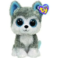 Jouet-Peluche Slush le Chien - TY - 15 cm - Gris - Enfant - A partir de 3 ans