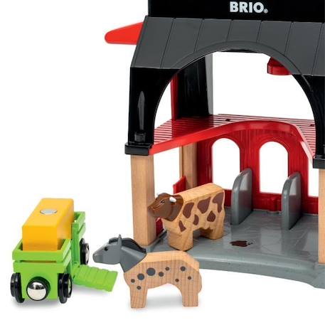 BRIO World - 36012 - Grange des animaux - Accessoire pour circuit de train en bois - Jouet pour garçons et filles dès 3 ans BLANC 5 - vertbaudet enfant 
