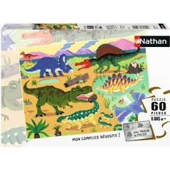 Jouet-Jeux éducatifs-Puzzles-Puzzle Les dinosaures du Crétacé - Nathan - 60 pièces - Pour enfants dès 6 ans