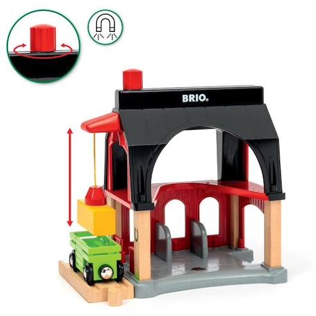 BRIO World - 36012 - Grange des animaux - Accessoire pour circuit de train en bois - Jouet pour garçons et filles dès 3 ans BLANC 4 - vertbaudet enfant 