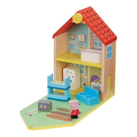 Peppa Pig - Maison Classique en Bois avec 1 personnage JAUNE 3 - vertbaudet enfant 