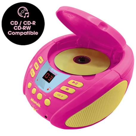 Lecteur CD Bluetooth Minnie avec effets lumineux ROSE 3 - vertbaudet enfant 