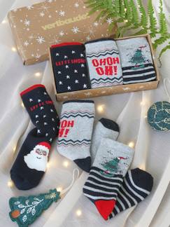 -Coffret de 3 paires de mi-chaussettes de Noël garçon