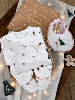 Coffret cadeau de Noël bébé dors-bien en velours + bavoir  - vertbaudet enfant