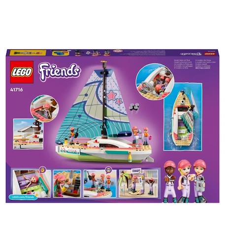 LEGO 41716 Friends L’Aventure en Mer de Stéphanie, Jouet de Bateau et Drone, Voyage avec Mini-poupées, Enfants Dès 7 Ans BLEU 6 - vertbaudet enfant 