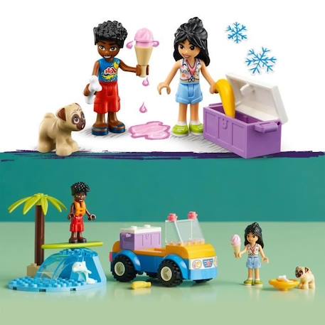 LEGO® Friends 41725 La Journée à la Plage en Buggy, Jouet avec Voiture, Surf, et Mini-Poupées BLEU 5 - vertbaudet enfant 
