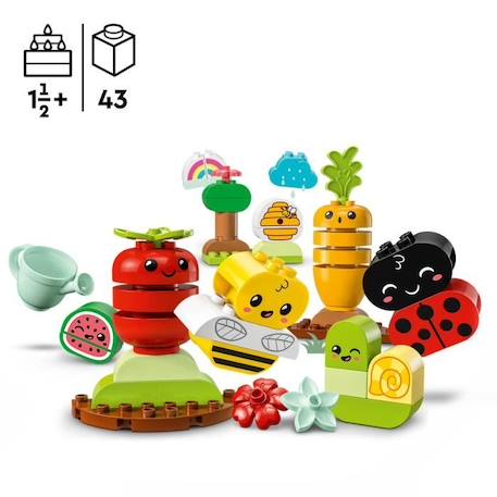 LEGO® DUPLO My First 10984 Le Jardin Bio, Jouets Éducatif à Empiler pour Bébés Dès 1,5 An BLANC 3 - vertbaudet enfant 