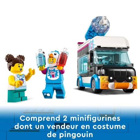 LEGO® City 60384 Le Camion à Granités du Pingouin, Jouet Camion Enfants 5 Ans, avec Figurines BLANC 4 - vertbaudet enfant 