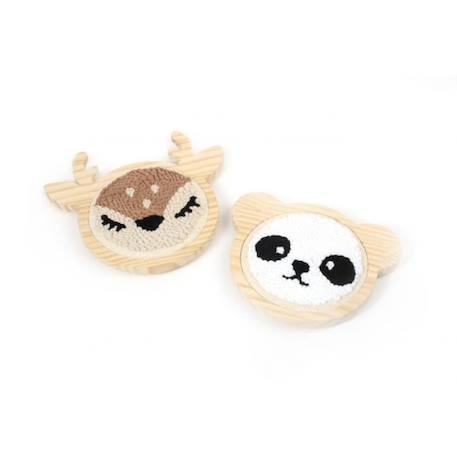 Graine Creative - Kit de punch needle Panda MARRON 3 - vertbaudet enfant 