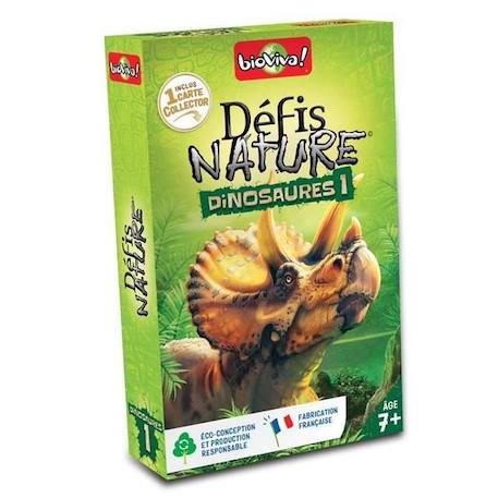 Jeu de cartes Bioviva Défis Nature Dinosaures 1 version 2022 - Multicolore VERT 1 - vertbaudet enfant 