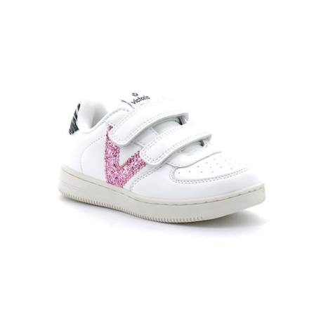 Baskets Enfant - VICTORIA - Rose - Scratch - Cuir ROSE 1 - vertbaudet enfant 