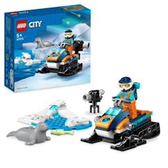 Jouet-Jeux d'imagination-LEGO® City 60376 La Motoneige d’Exploration Arctique, Jouet avec Figurines de Phoques, et Véhicules