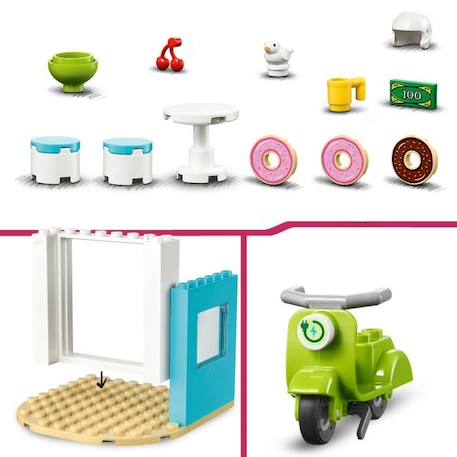 LEGO Friends 41723 La Boutique de Donuts, Jouet Enfants 4 Ans, Mini-Poupées Liane et Léo BLANC 3 - vertbaudet enfant 