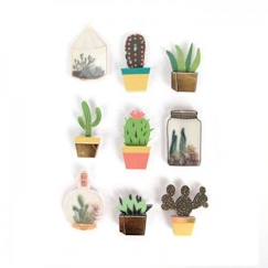 Jouet-Stickers 3D - GRACRE - Botanique et cactus - Vert - Pour scrapbooking et DIY