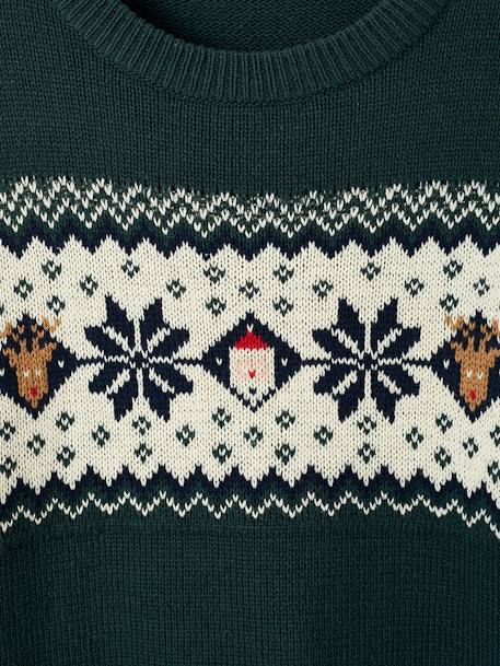 Pull jacquard de Noël adulte collection capsule famille rouge+vert sapin 6 - vertbaudet enfant 