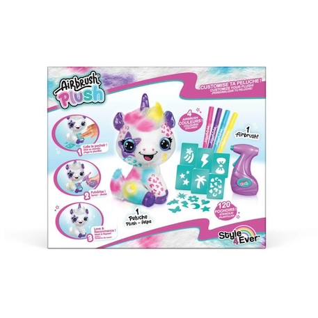 Peluche à personnaliser Licorne - Airbrush électrique avec pochoirs et feutres - Canal Toys BLANC 6 - vertbaudet enfant 