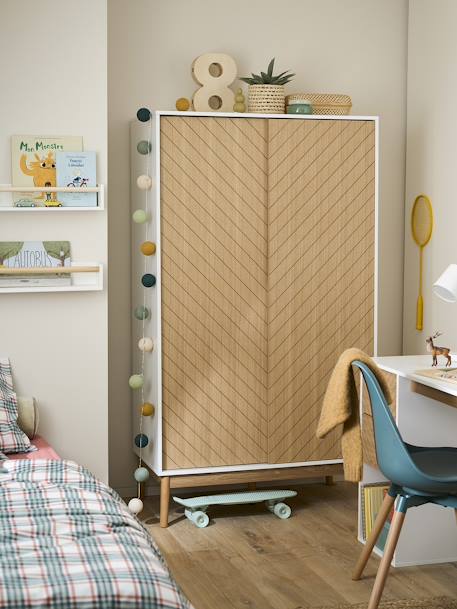 Armoire 2 portes chevrons bois 1 - vertbaudet enfant 