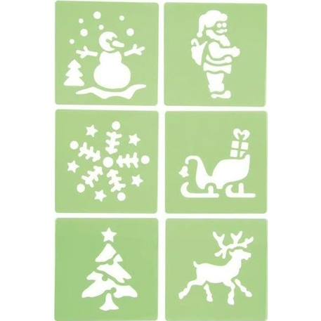 Pochoirs de Noël pour enfants - Lot de 6 - DTM LOISIRS CRÉATIFS VERT 1 - vertbaudet enfant 