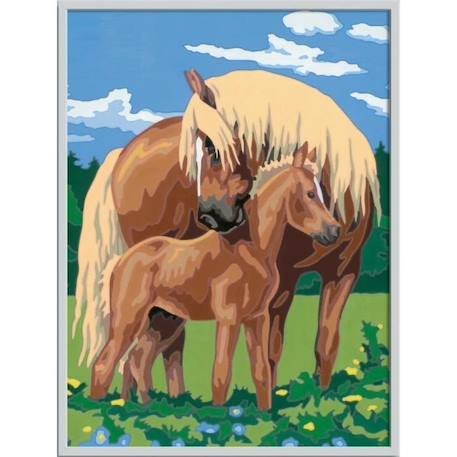 Numéro d'art - grand - Fiers chevaux - Ravensburger MARRON 2 - vertbaudet enfant 