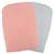 DOMIVA Lot 2 Housses matelas à langer - Polycoton - Oeko-Tex® - Pêche/Perle - 50 x 75 cm ROSE 1 - vertbaudet enfant 