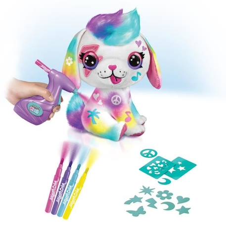 Peluche Airbrush Chiot à personnaliser - Peluche spray art avec feutres et pochoirs - OFG 249 - Canal Toys BLANC 3 - vertbaudet enfant 