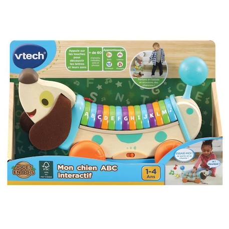 VTECH BABY - Play Green - Mon Chien ABC Interactif (Jouet Bois FSC®) ORANGE 3 - vertbaudet enfant 