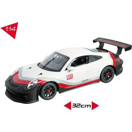 Véhicule radiocommandé Porsche 911 GT3 Cup MONDO MOTORS 1:14ème avec effets lumineux BLANC 2 - vertbaudet enfant 