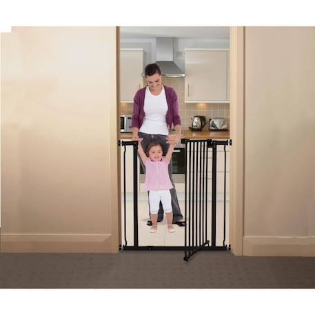 DREAMBABY Barrière de sécurité Extra Haute LIBERTY - Par pression - L 75/81 x H 93 cm - Noire NOIR 5 - vertbaudet enfant 