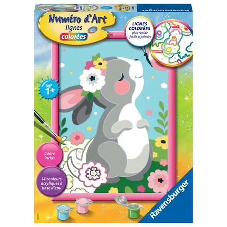 Numéro d'art - moyen - Lapin et papillon - Ravensburger BLEU 3 - vertbaudet enfant 