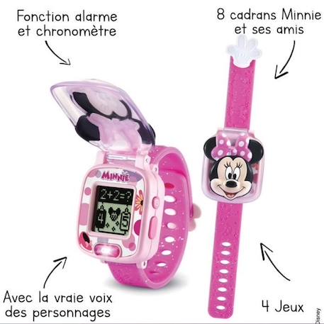 Montre-Jeu Interactive de Minnie - VTECH - Rose - Pour Enfant de 3 Ans et Plus ROSE 3 - vertbaudet enfant 