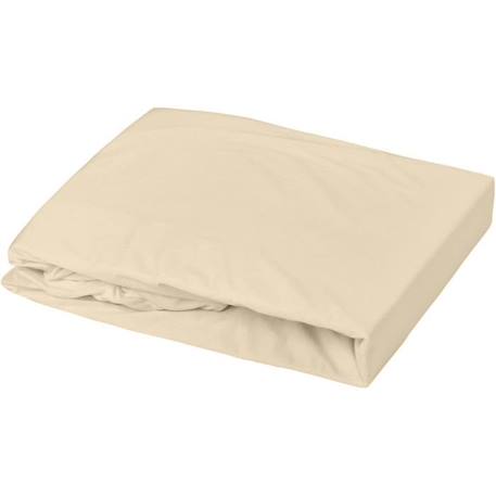 DOMIVA Drap housse + Alèse Uni - 100% Coton - Oeko-Tex® - Blanc/Cailloux - 60 x 120 cm BEIGE 1 - vertbaudet enfant 