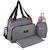 Baby on board- sac à langer - sac titou Gris chiné  - 2 compattiments 8 poches - sac repas - tapis à langer sac linge sale attaches GRIS 1 - vertbaudet enfant 