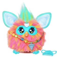 Jouet-Furby corail, 15 accessoires, peluche interactive pour filles et garçons, animatronique activé par la voix, à partir de 6 ans