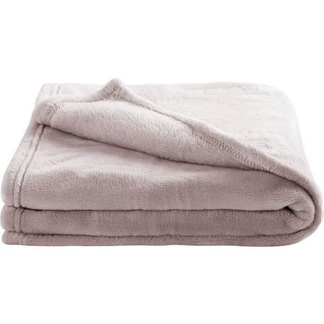 DOMIVA Couverture Microdoux - Microfibre 100% Polyester - Uni - Taupe - 100 x 150 cm MARRON 1 - vertbaudet enfant 