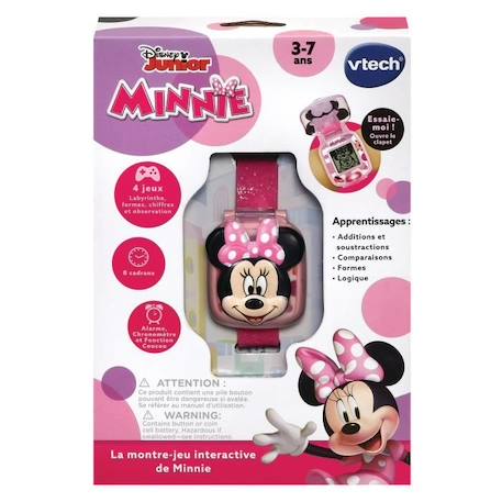 Montre-Jeu Interactive de Minnie - VTECH - Rose - Pour Enfant de 3 Ans et Plus ROSE 2 - vertbaudet enfant 