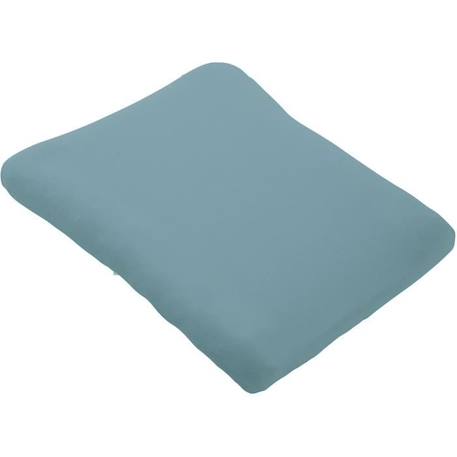 DOMIVA Lot 2 Housses matelas à langer - Eponge polycoton - Oeko-Tex® - Blanc/Nile - 50 x 75 cm BLEU 2 - vertbaudet enfant 