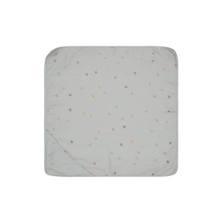 Serviette de bain à capuche en mousseline pour enfant 100% coton GRIS 1 - vertbaudet enfant 