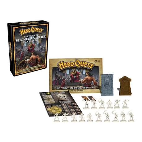 HeroQuest, extension Le retour du Seigneur sorcier, à partir de 14 ans, système de jeu HeroQuest requis - Avalon Hill NOIR 2 - vertbaudet enfant 