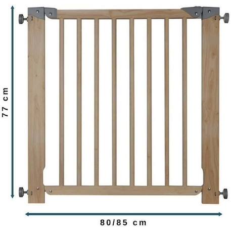 NORDLINGER PRO Barrière de sécurité Enfant OLEANE 8 - 80 à 85 cm - Bois - Amovible - Fixation par pression 4 points BLANC 3 - vertbaudet enfant 