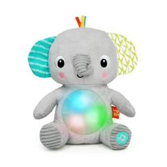 -BRIGHT STARTS Jouet peluche éléphant Hug-a-Bye Baby, sons et lumières