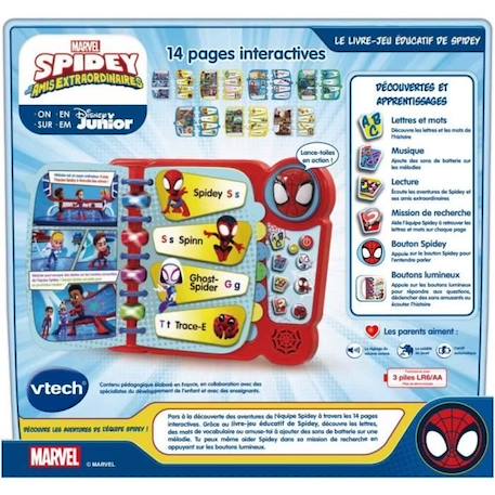 Livre-Jeu Educatif de Spidey - VTECH - Rouge - Pour Enfant de 3 Ans et Plus ROUGE 5 - vertbaudet enfant 