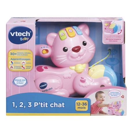 VTECH BABY - 1,2,3 P'tit Chat Rose ROSE 4 - vertbaudet enfant 